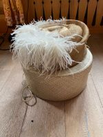Gorgeous ‘Herald and Heart’ hat with feathers. 56cms