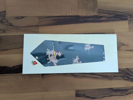 Schweizer Seidenkrawatte – Lustiges Kuh- & Trachten-Motiv