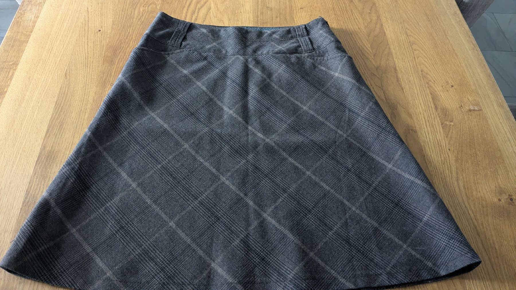 Tom Tailor Gonne: Tom Tailor Rock Gr.36 grau, braun kariert – Usato da Belp venduto da Beatrice6311