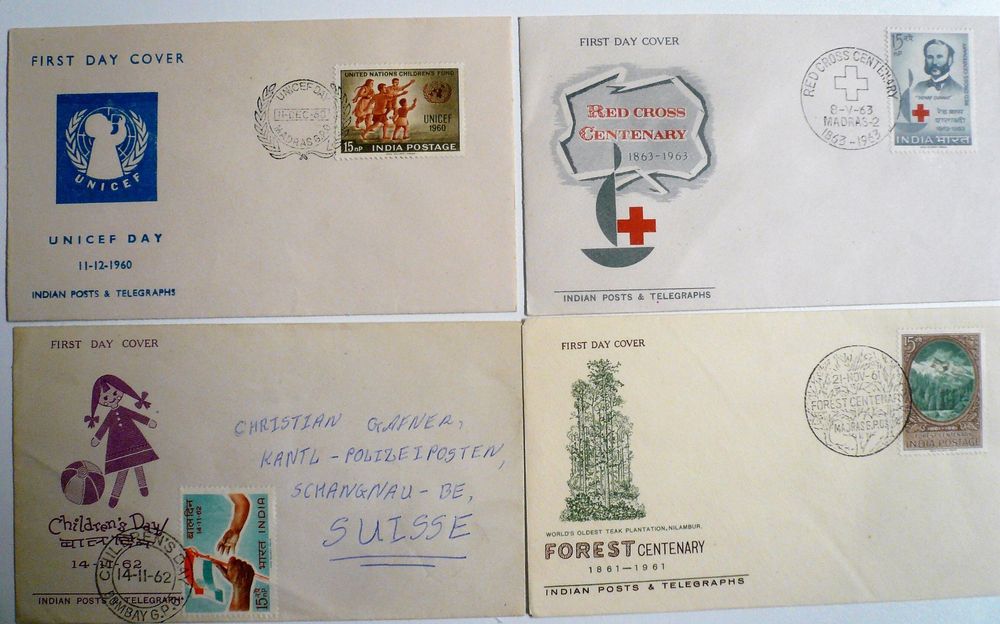 4 FDC der INDIAN Post ab 1960 | Kaufen auf Ricardo