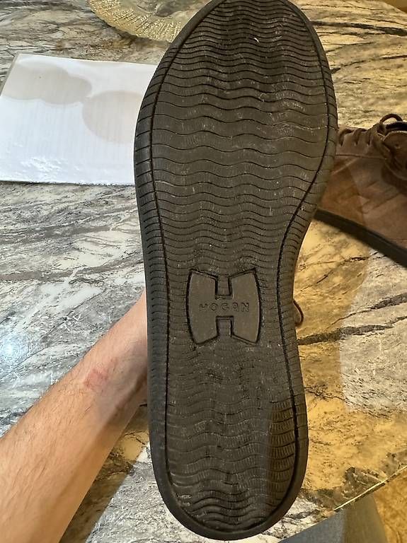 Herrenschuhe: Élégante basket montante Hogan en daim marron clair – Gebraucht aus Genève von Lakeland98 3