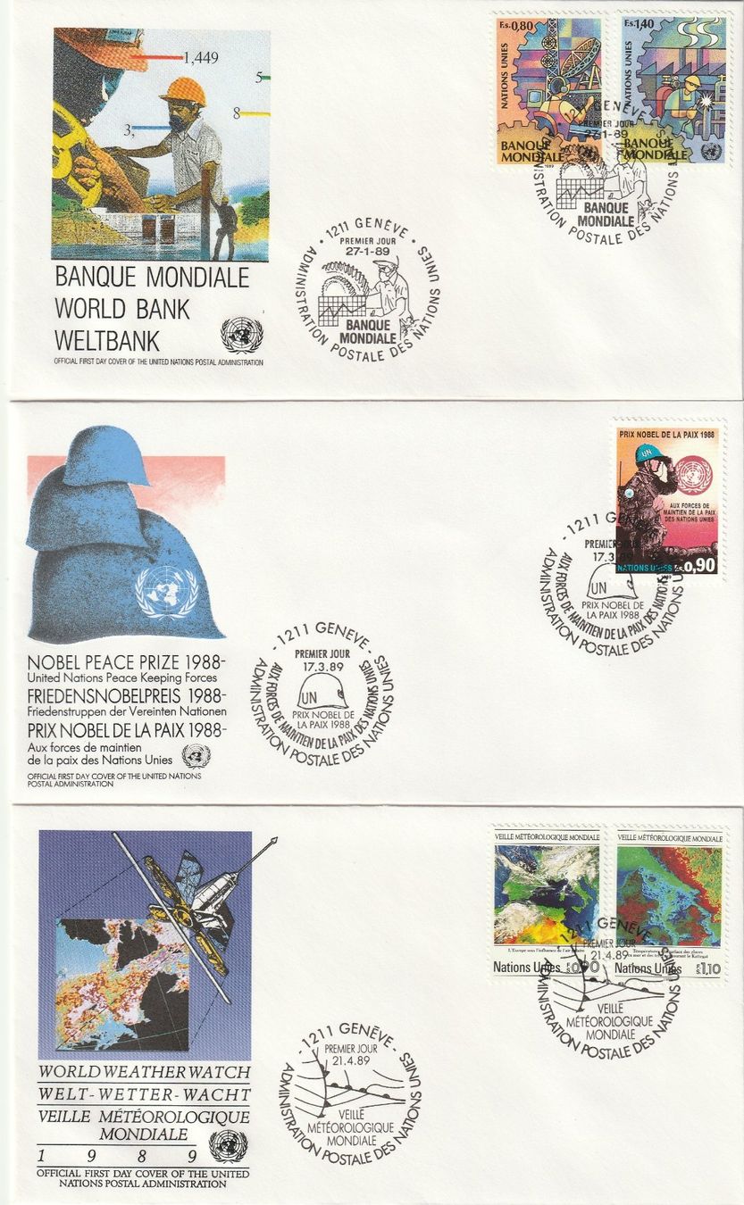 Tutti i francobolli: UNO-in Schweizer Währung: 7 FDC 1989 – Nuovo (secondo la descrizione) da Buttisholz venduto da wbr_wdw8
