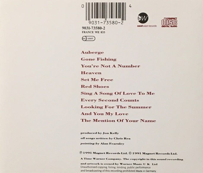 CD: Chris Rea - Auberge – Usato da Grüningen venduto da azulverde 1