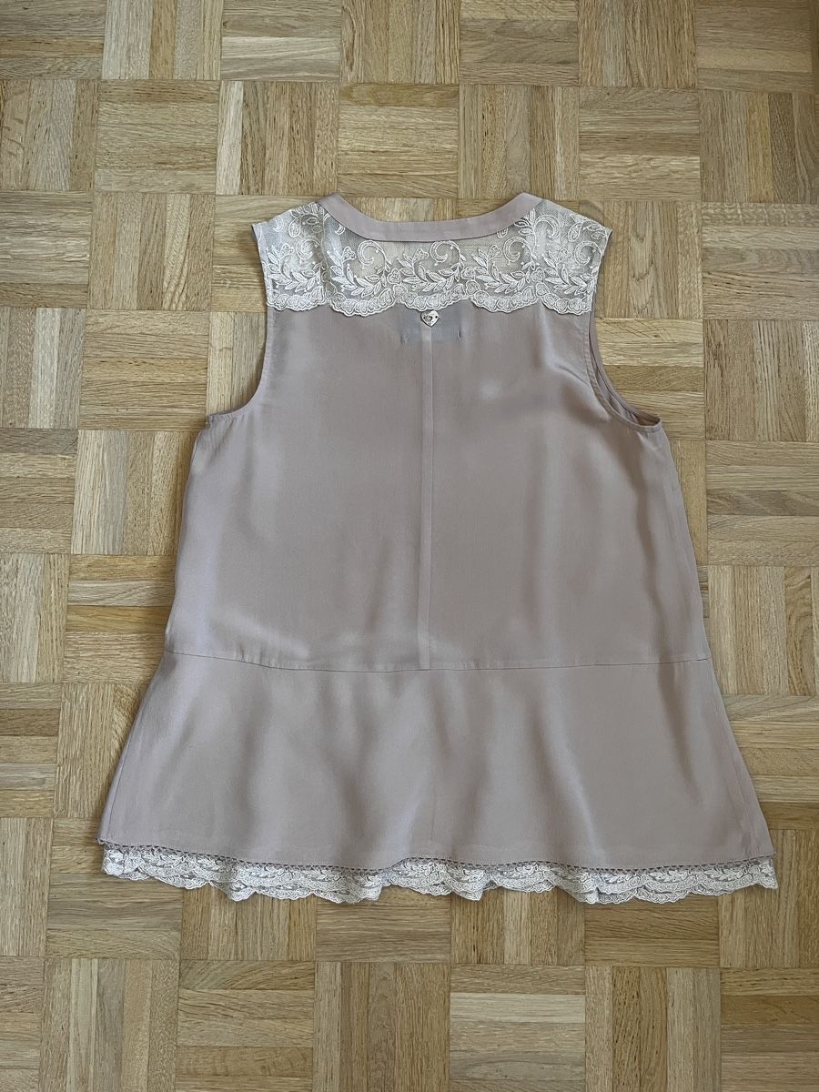Twinset Top: Twin-Set Top Grösse S, Seide/Viskose mit Spitze – Usato da Zürich venduto da Kleanthy 6