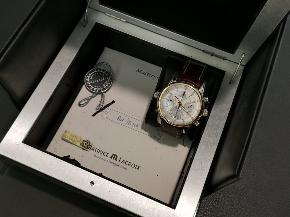 Maurice Lacroix Orologi: Maurice Lacroix Masterpiece Chrono Globe Stahl/Gold – Usato da Zürich venduto da Stargold-Uhren 9