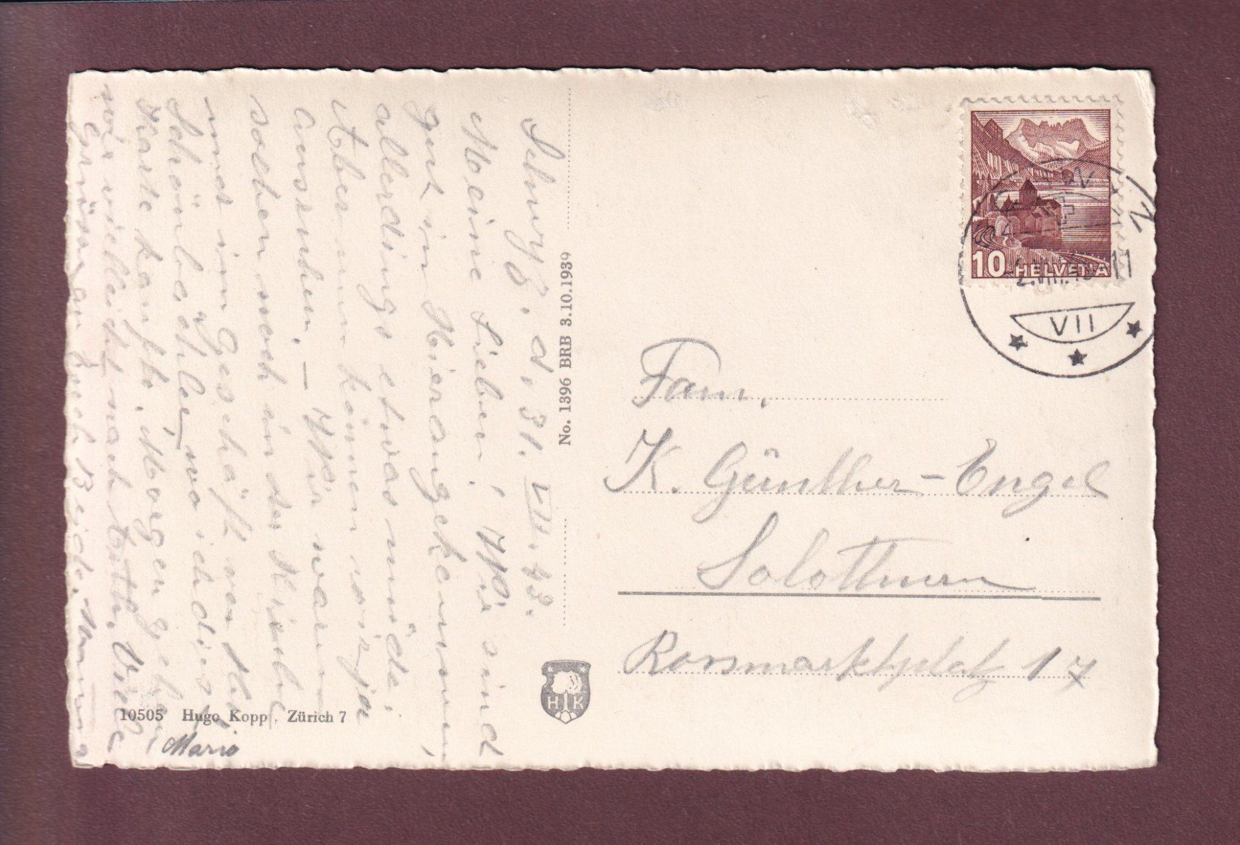 Cartoline postali: SCHWYZ - Hauptplatz - Auto - 1943 – Usato da Pully venduto da nicecards 1