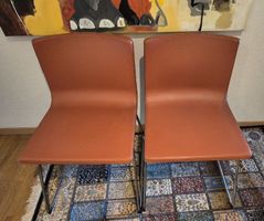 Set of Ikea Bernard designer leather chairs