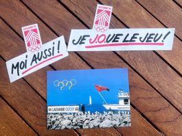 Lausanne 94! Carte Postale, Sticker JO collector Rare!