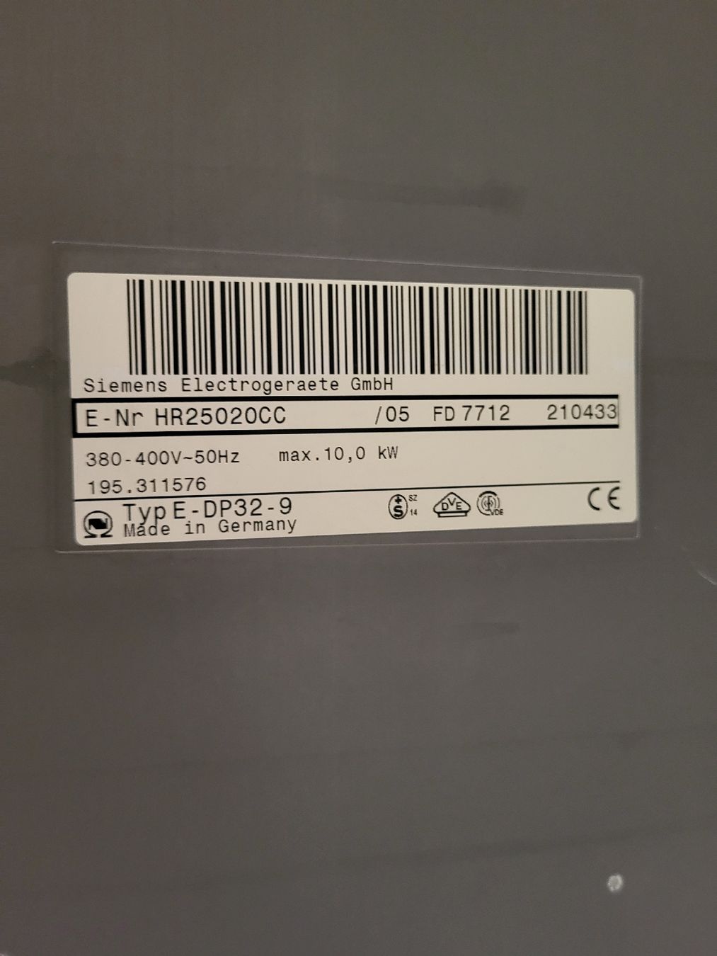 Cucine: Siemens Einbauherd, 45 cm Breit weiss HR25020 – Difettoso da Brunnen venduto da Burger_king 2