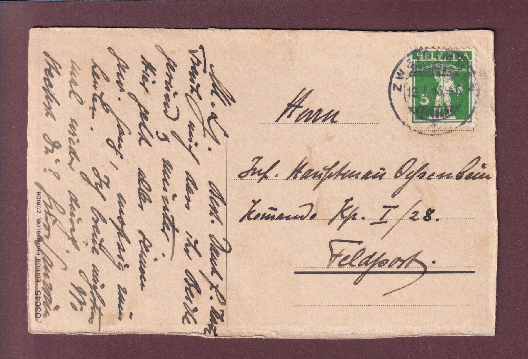Cartoline postali: Am THUNERSEE - Segelschiffe - 1915 – Usato da Pully venduto da nicecards 1
