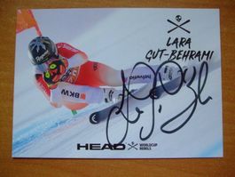 LARA GUT-BEHRAMI (CH) AUTOGRAMMKARTE TOP