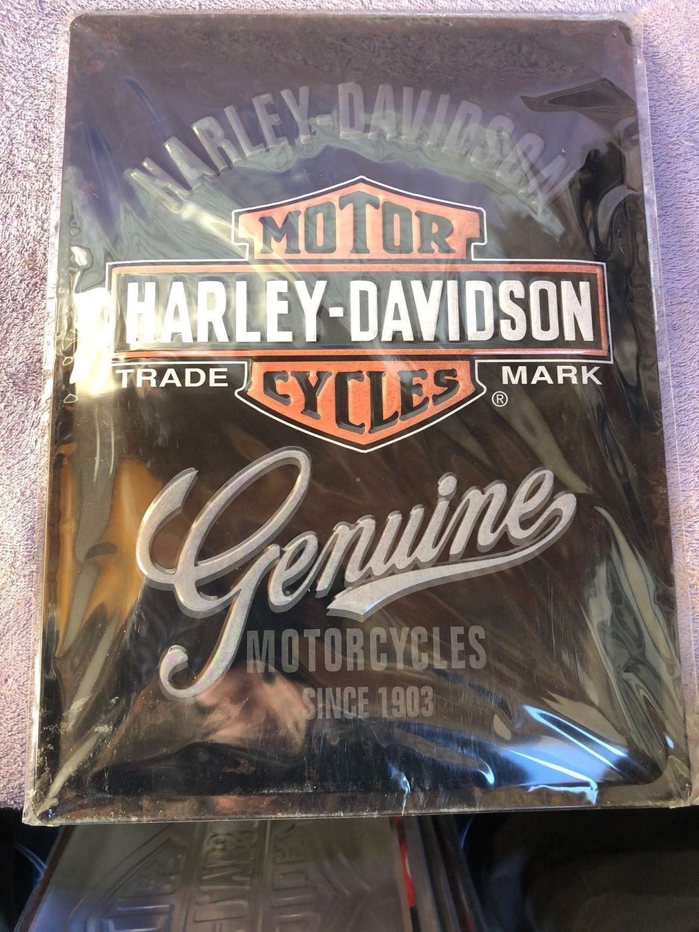 Schilder: Harley Davidson motor cycles genuine – Neu (gemäss Beschreibung) aus Reinach AG von rares75
