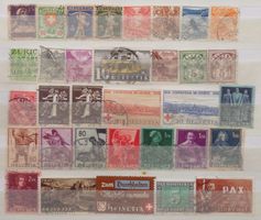 SUISSE: Des timbres oblitérés jusqu'à l'année 1945
