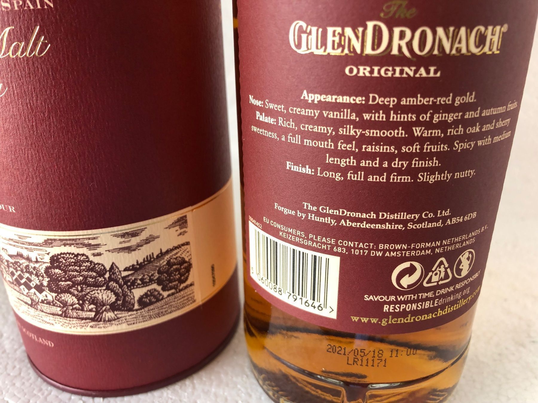 Bevande alcoliche: Glendronach Original Pedro-Ximenez & Sherry Cask 12 J. 43% – Nuovo e nell'imballaggio originale da Wöschnau venduto da Vinsale 8