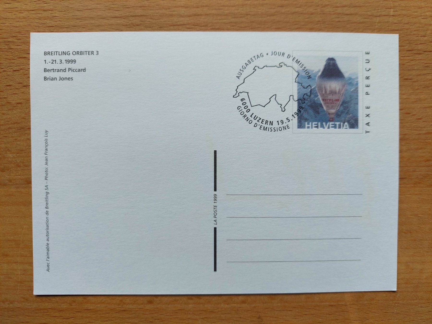 Autografi: Original Autogramme Bertrand Piccard / Brian Jones – Usato da Obfelden venduto da Foto_Bild_Kunst_Buch 1
