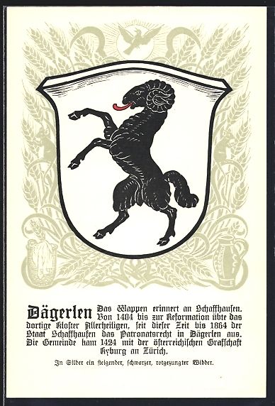 Cartes postales: Dägerlen, Wappen mit steigendem schwarz – D'occasion à Berlin par bartko-reher