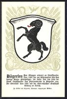 Dägerlen, Wappen mit steigendem schwarz