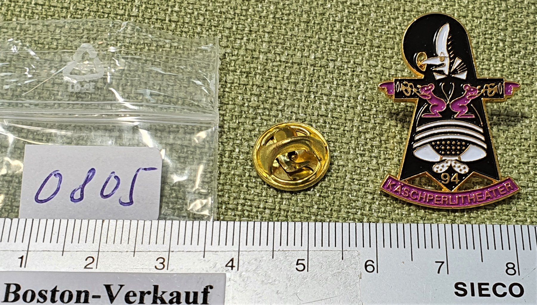 Placchette & Badge: O805 - Pin Basel Baslerstab Käschperlitheater 1994 – Usato da Reinach BL venduto da Boston-Verkauf 1