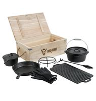 + BBQ-Toro Dutch Oven Set in Holzkiste | mit Stieltopf Grill