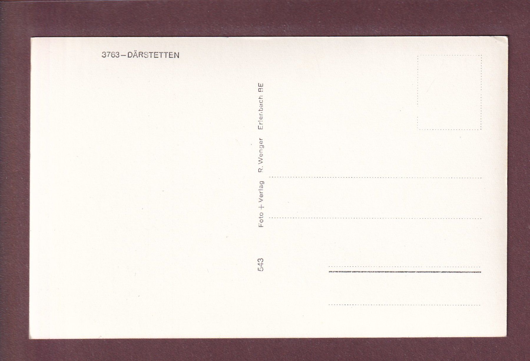 Cartoline postali: DÄRSTETTEN - Kirche – Usato da Pully venduto da nicecards 1