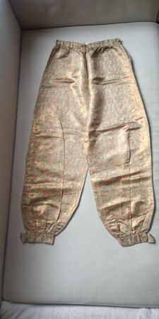 Boho Hippie 3-Teiler Rock Hose Schal Gold Muster Fasnacht