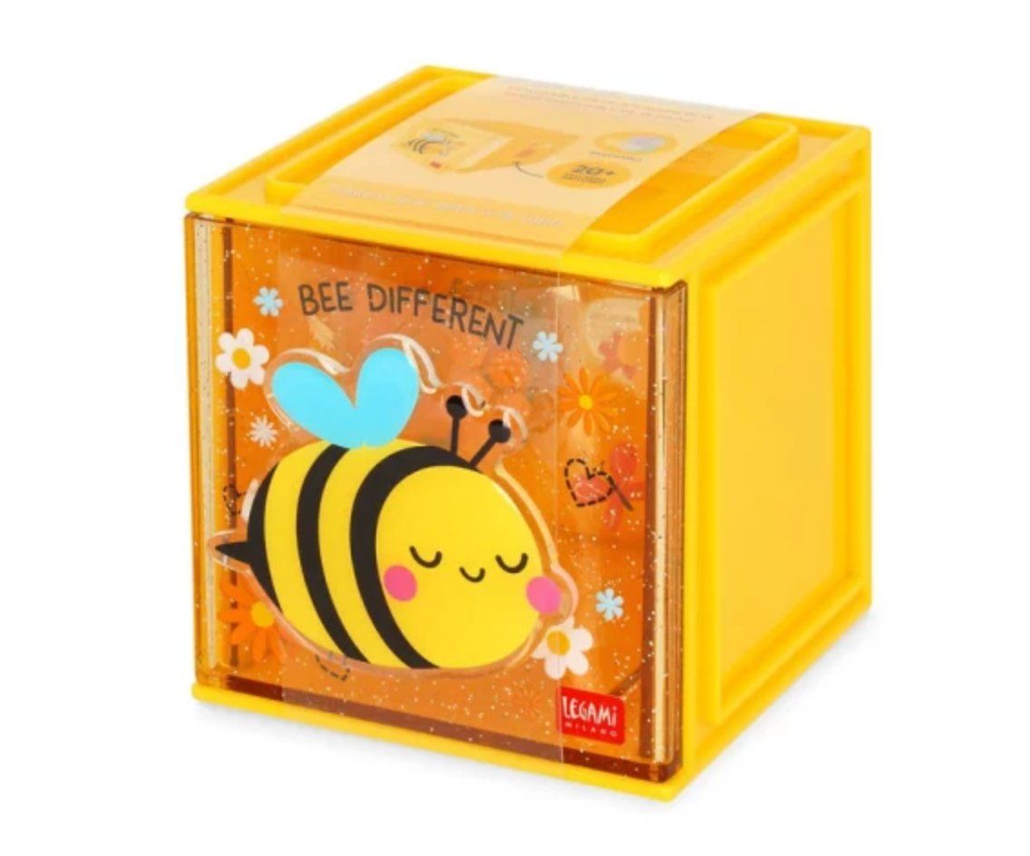 Legami Penna & Evidenziatori: NEW LEGAMI - BOÎTE EMPILABLE DE BUREAU - ABEILLE – Nuovo e nell'imballaggio originale da Châtelaine venduto da suisseshopping 4