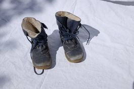 Winterstiefel mit Fellfutter Grösse 26, Leder, gebraucht