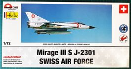 JET  MIRAGE III S,  J-2301,  SWISS AIR FORCE,  Heller 1:72