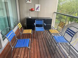 5 Vintage Gartenstühle Schaffner