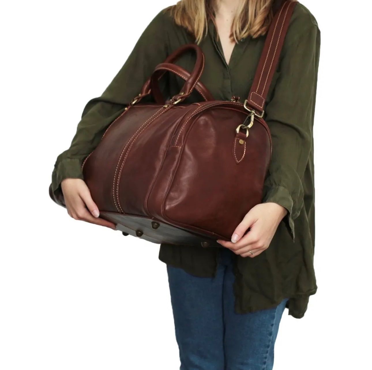 Borse: Reisetasche Leder Firenze - Farbe: Braun – Nuovo e nell'imballaggio originale da Wittenbach venduto da WWW.DRILUBAGS.CH 2