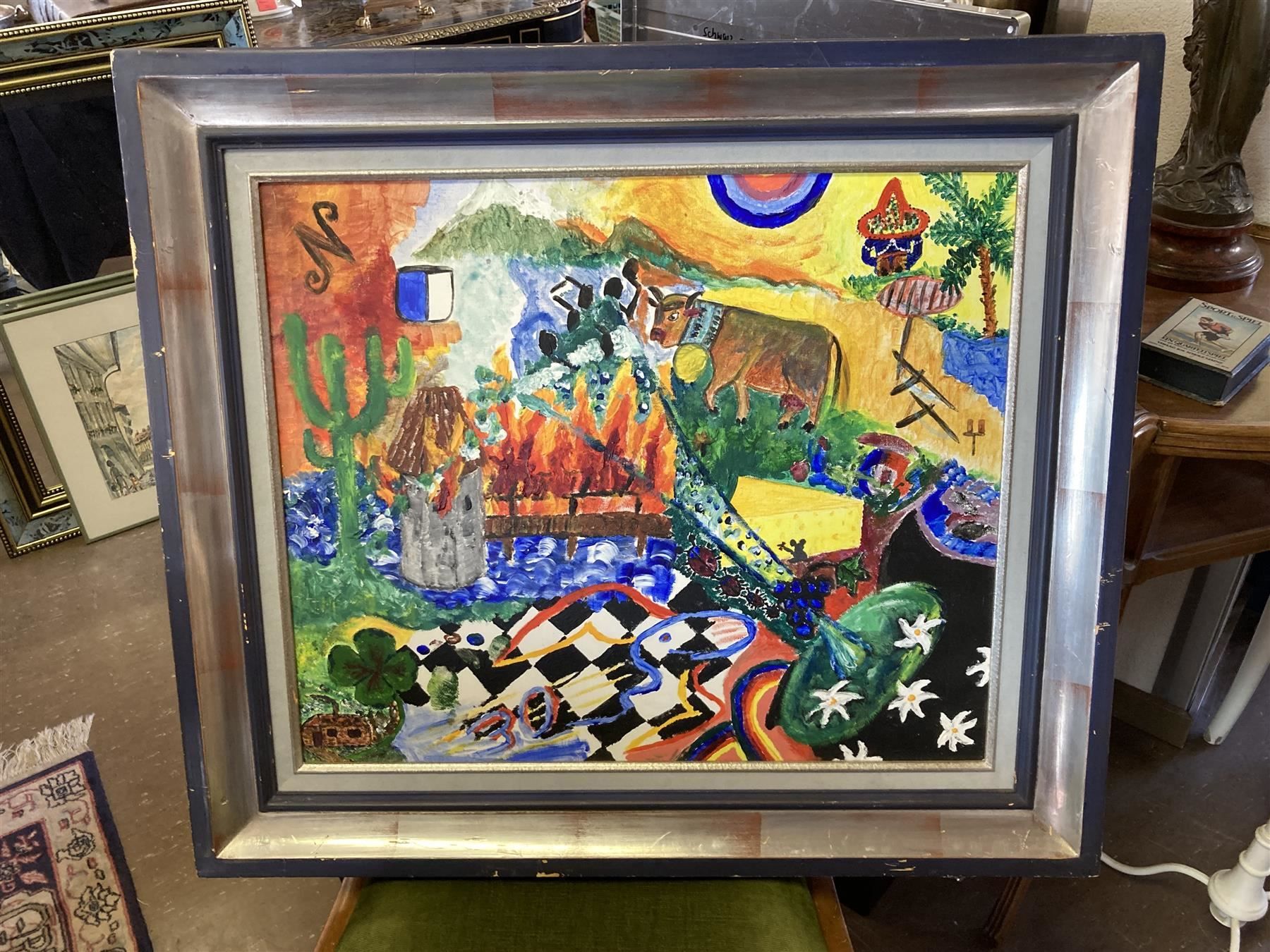 Tableaux: LORETTI Pierre Oelgemälde abstrakt – D'occasion à Bern par Jwpm66