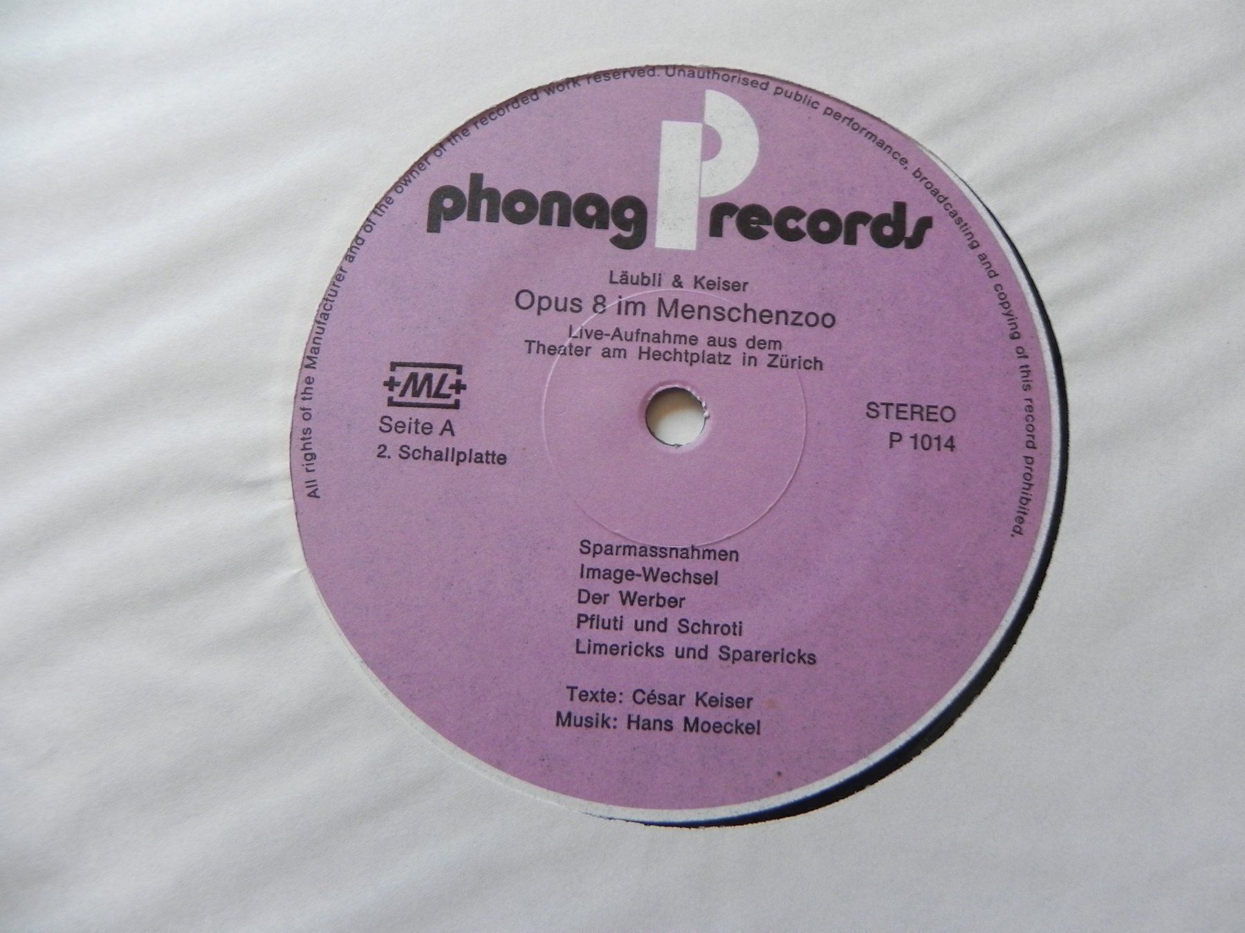 Dischi in vinile: Doppel LP M. Läubli  C. Keiser Autogramm – Usato da Siebnen venduto da krimsie 7