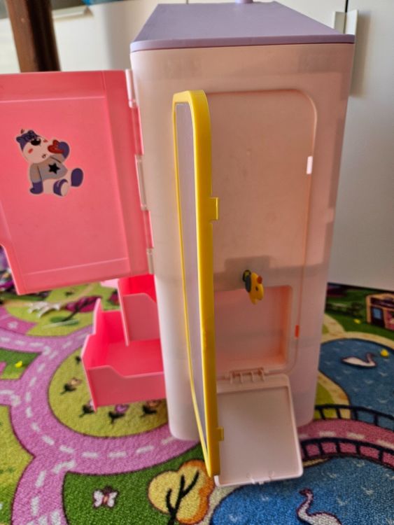 Puppenkleiderschrank Mit 10 Bügeln - Rosa Aufbewahrung Für 15/17 Cm Puppenkleider