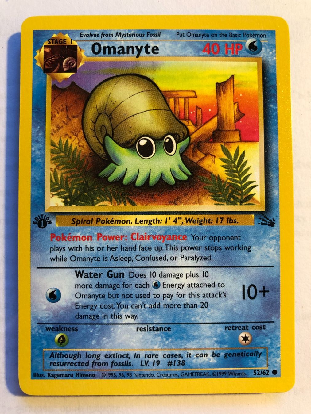 Carte collezionabili: Omanyte 1st Fossil - MINT - ab 1.- – Usato da Giubiasco venduto da dan_pr8b
