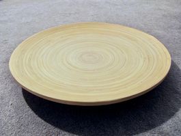 Deko Bambus Holz Teller Früchte Schale Platte Untersatz
