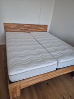 Bettgestell Holz mit Bico Matratzen u. Riposa LR