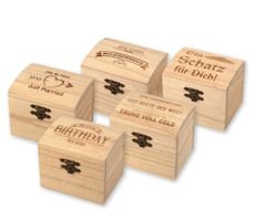 5 Stück Holzschatullem Holztruhen neu