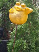Garten Deko Kugel- Figur auf Stecker  GLAS, H111 x 14 cm