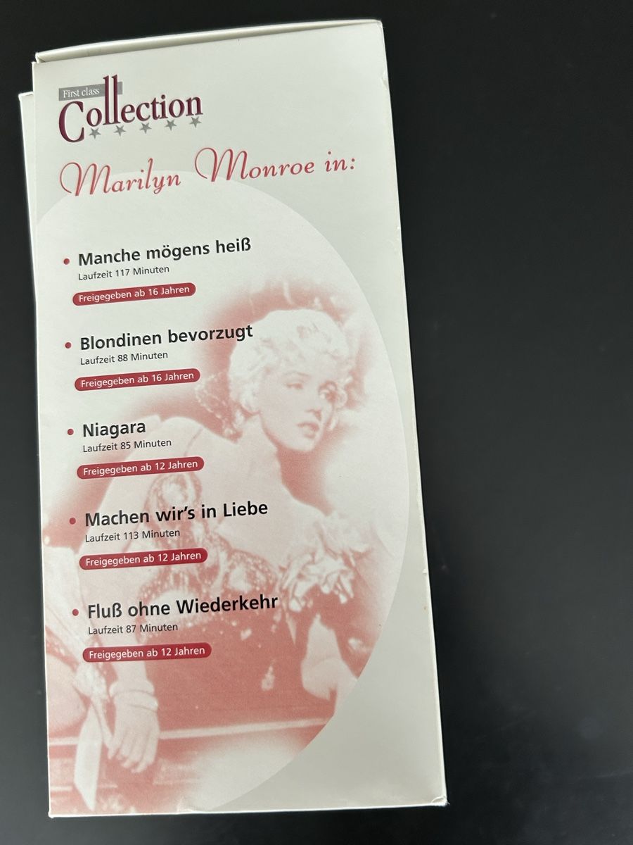 Tutti i VHS: Marilyn Monroe VHS First Class Collection – Usato da Zumikon venduto da tuna007 2
