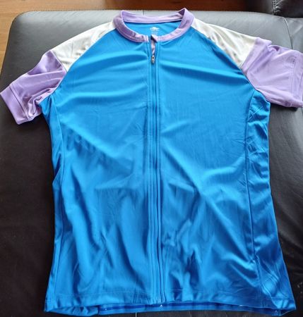 Crane Velo-Shirt Trikot Gr. L 44/46 blau/lila Top Zustand