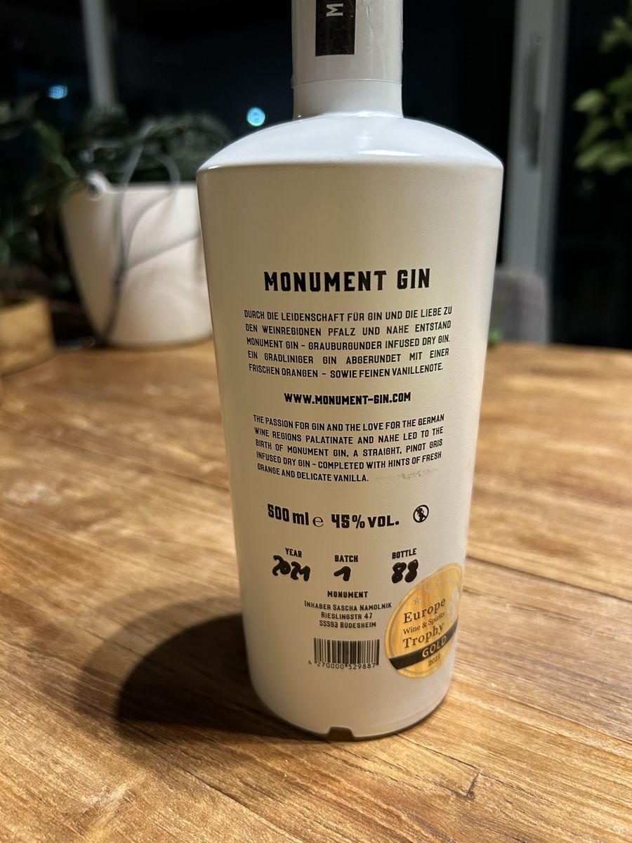 Spiritueux: Monument Gin aus Deutschland – Neuf avec emballage d'origine à Zug par Tugiumerin 1