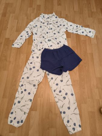Leichte Baumwoll-Pijama-Set Gr. S/M