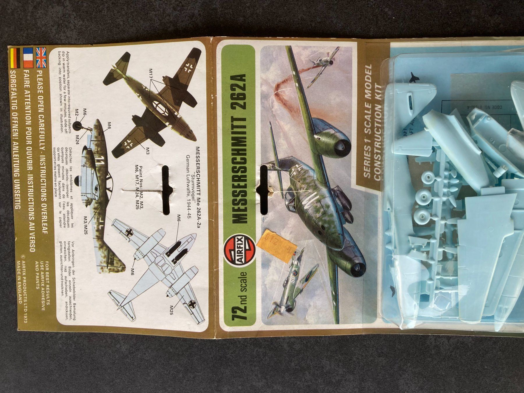 Airfix Kit di modellismo & Modellini statici: VINTAGE: Airfix Messerschmitt 262 1/72 – Usato da Höri venduto da Treblink 2