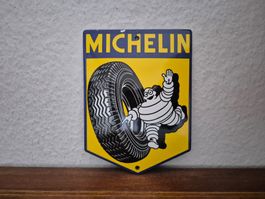 Emailschild Michelin Bibendum Reifen Service Emaille Schild