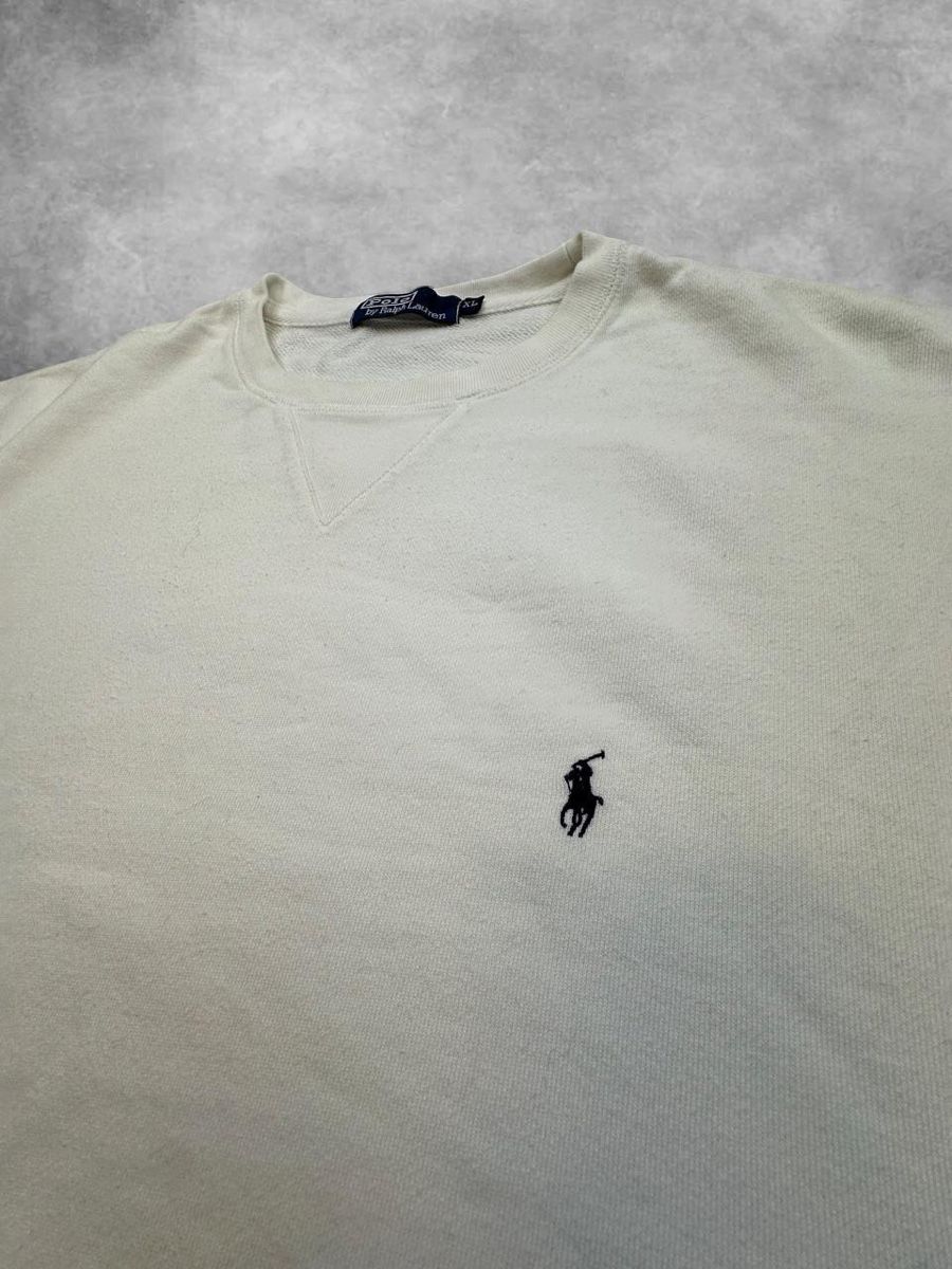 Ralph Lauren Maglioni & Felpe: Ralph Lauren white sweatshirt – Usato da Erlinsbach SO venduto da TogaResell 1