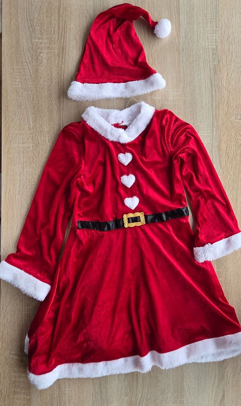 Kostüme: Déguisement Robe mère Noël - taille 134/140 – Gebraucht aus Chemin von Sophiepittier