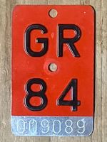 GR 84 - VELONUMMER - FAHRRADSCHILD - PLAQUE DE VELO - GR 84