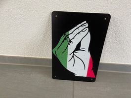 METALL SCHILD NEU EINZIGARTIG! Tre Colori!