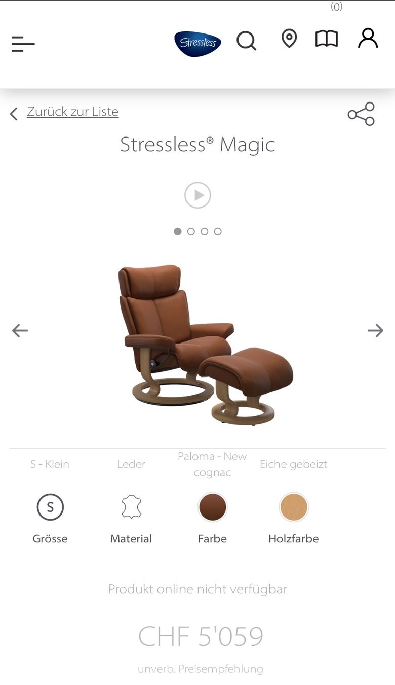 Stressless Poltrone: (NP 5000+) Stressless® Magic Relax Sessel Größe S mit Hocker – Usato da Rorbas venduto da Samayo_ 9
