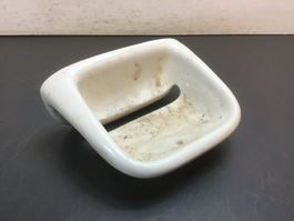 Alte Keramik Seifenschale Lindner, Vintage Bad Accessoire